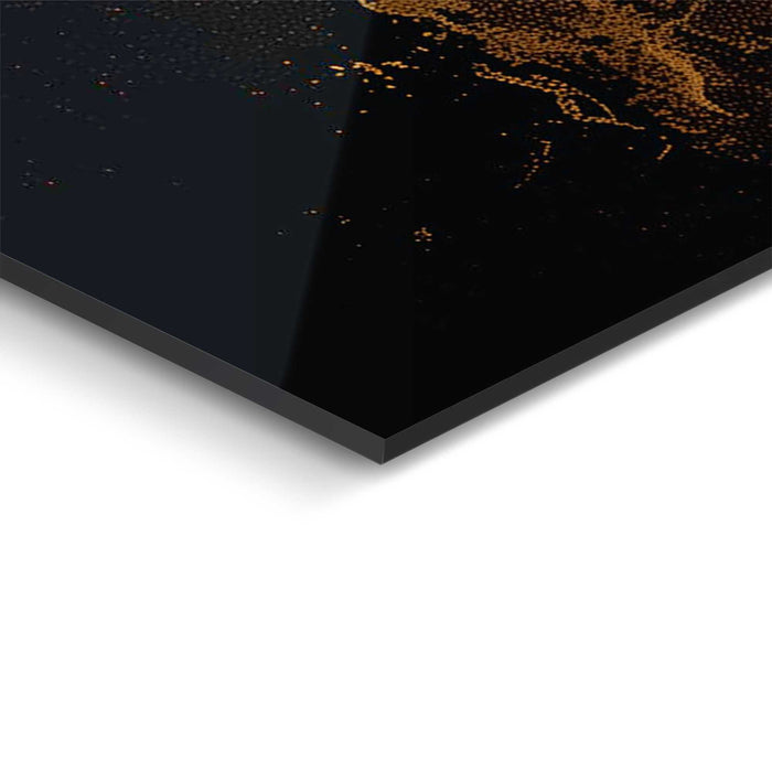 Reinders - Golden Flower Lady - Glasschilderij 116x78 cm - Goudkleurig