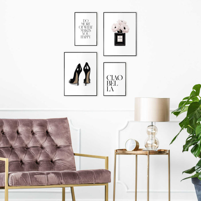 Reinders - Sweet Beauty Mix & Match Set - Schilderijen set 30x40 cm - Zwart-Wit