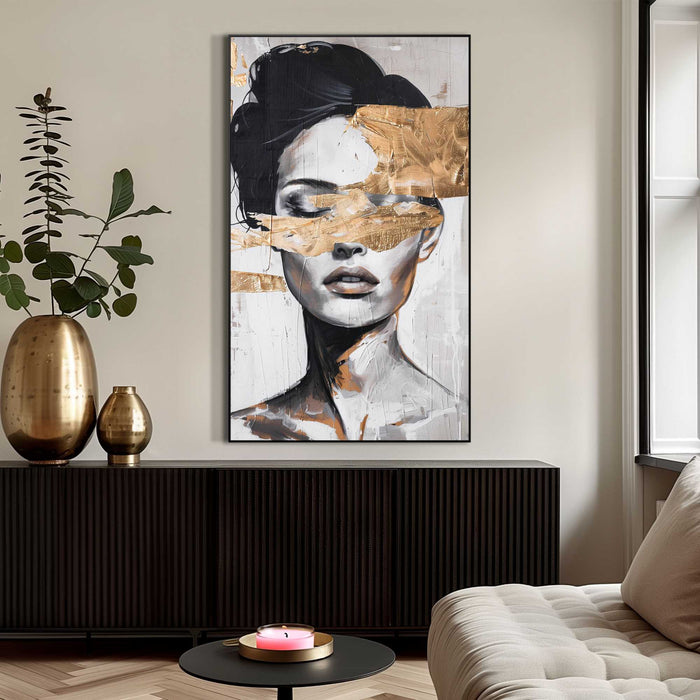 Reinders - Stylish Lady Gold - Art Frame 70x118 cm - Zwart-Wit