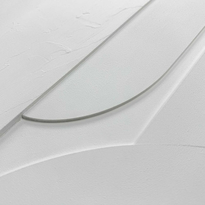 Reinders - Layered Geometrics Relief Art Schilderij - 70 x 50 cm - Wit