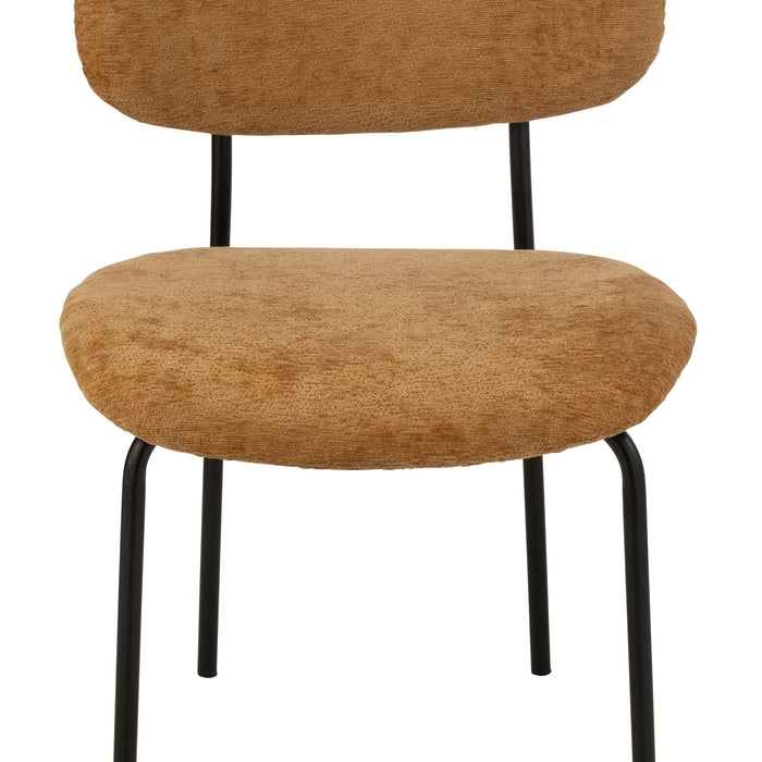 J-Line stoel - textiel|metaal - oker