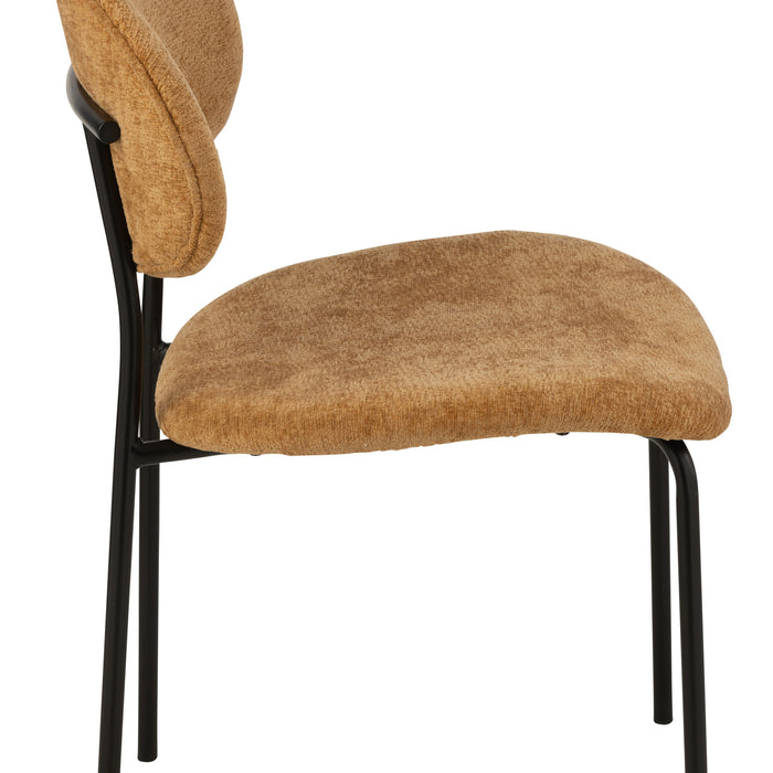 J-Line stoel - textiel|metaal - oker