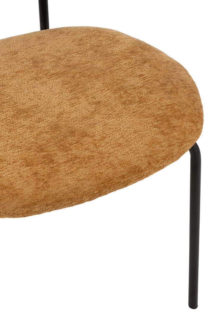J-Line stoel - textiel|metaal - oker