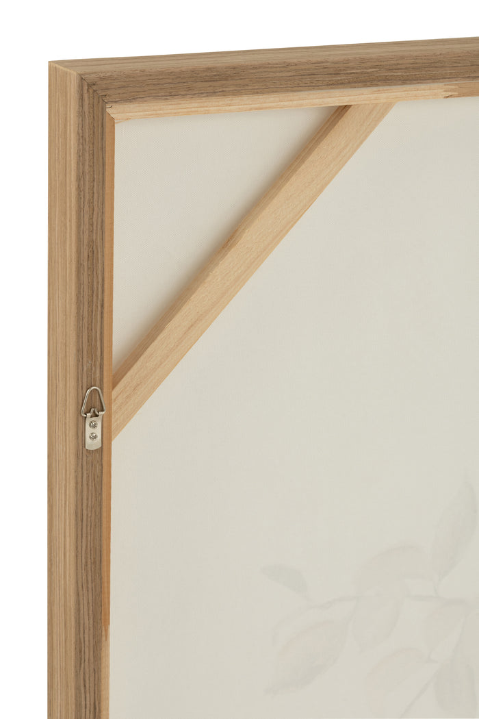 J-Line schilderij Bog - canvas - wit|naturel