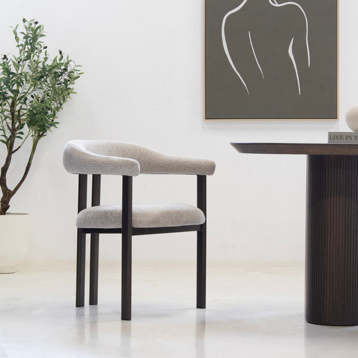 DÉJA Living - Eetkamerstoel - Stof - Taupe|Brons - Odense - Set van 2