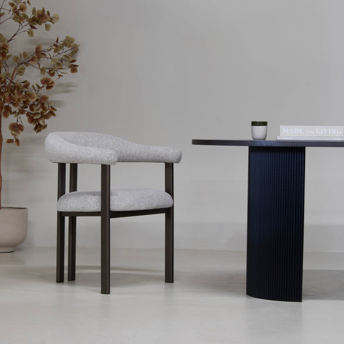 DÉJA Living - Eetkamerstoel - Stof - Taupe|Brons - Odense - Set van 2