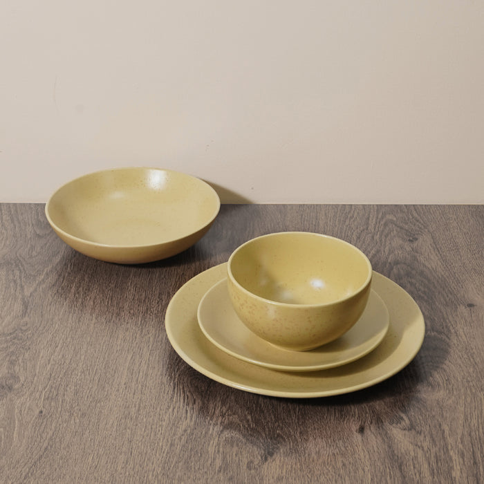 by fonQ Pebbled Serviesset 24-delig - Golden Moss