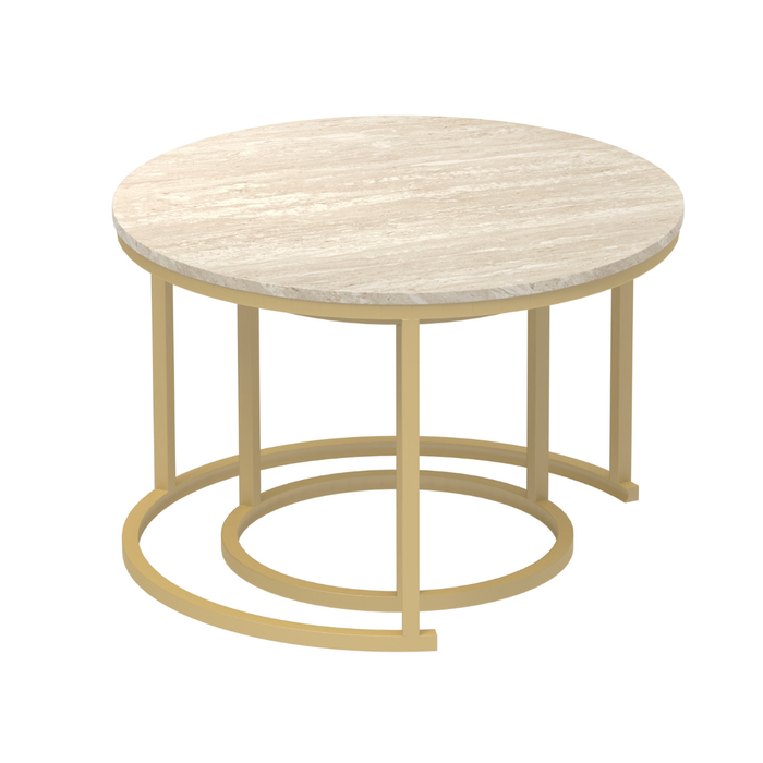 Calicosy - Set van 2 Ronde Nesttafels LENNY - Ø70 cm