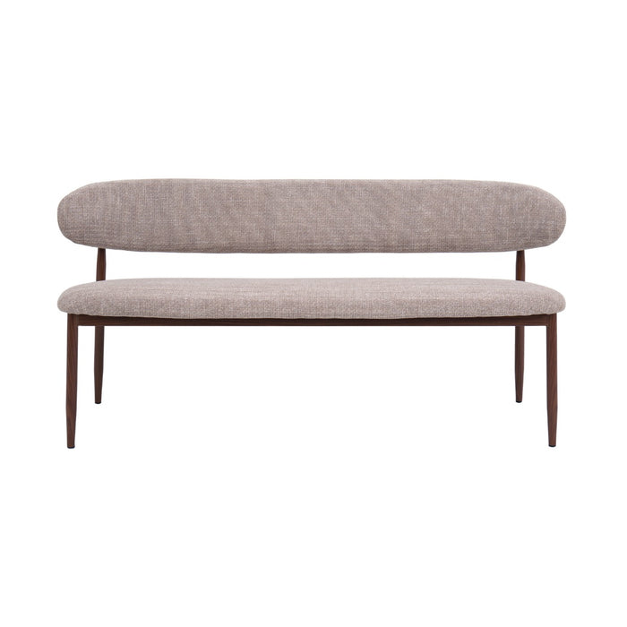 Giga Meubel - Eetkamerbank - Taupe|Walnoot - 180x55x77cm - Alexia
