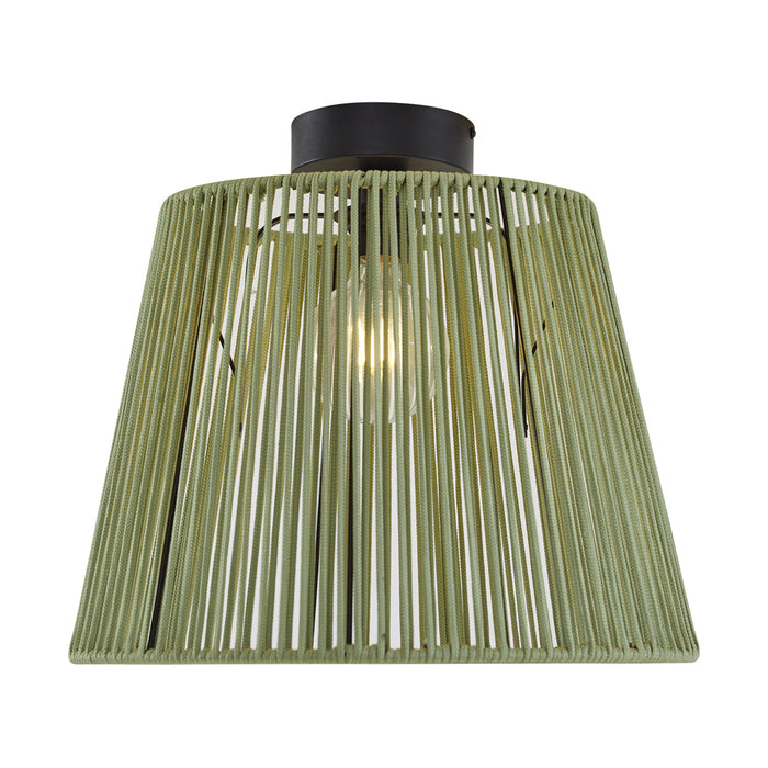 QAZQA Japandi buiten plafondlamp met groen touw IP54 - Jayla