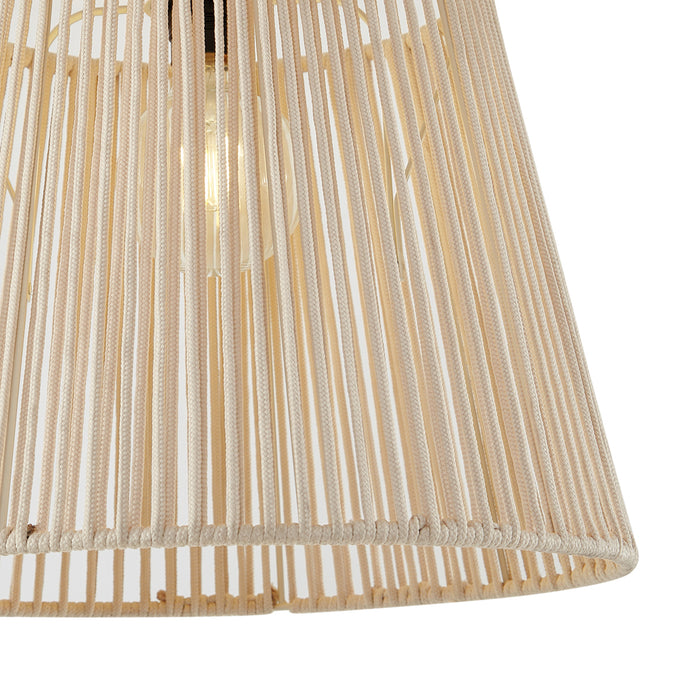 QAZQA Japandi buiten plafondlamp met beige touw IP54 - Jayla
