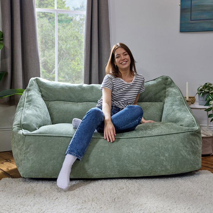 icon Cecilia 2-zitsbank - Zitzak - Chenille - Saliegroen