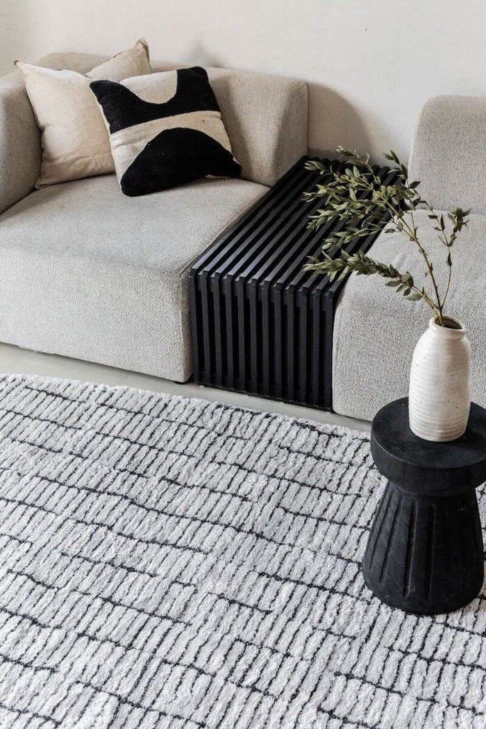 Interieur05 Vloerkleed Rectangle Edge Creme wit|Zwart - 160 x 230 cm