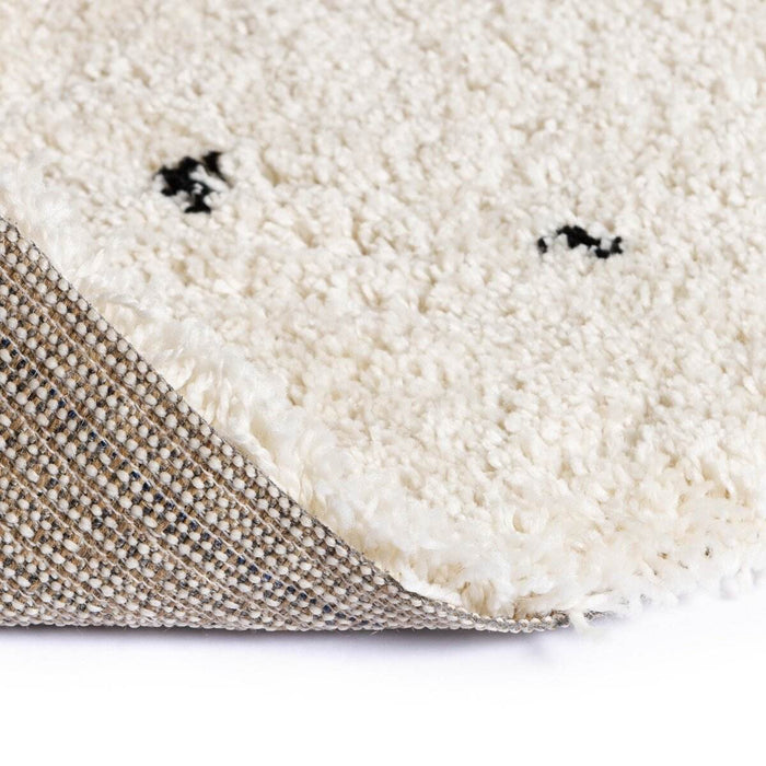 Interieur05 Kindervloerkleed hoogpolig Cream|Zwart - Dots