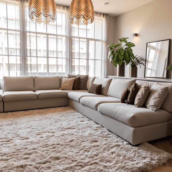 Interieur05 Hoogpolig vloerkleed Fender beige - 160 x 230 cm