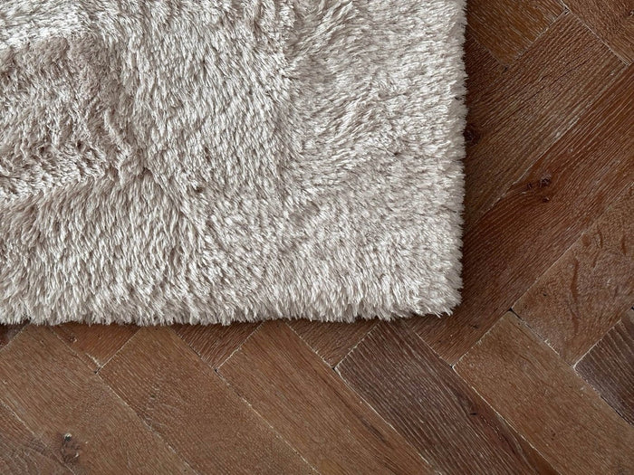 Hoogpolig vloerkleed Odelia beige|wit - Interieur05 - 290 x 200 cm