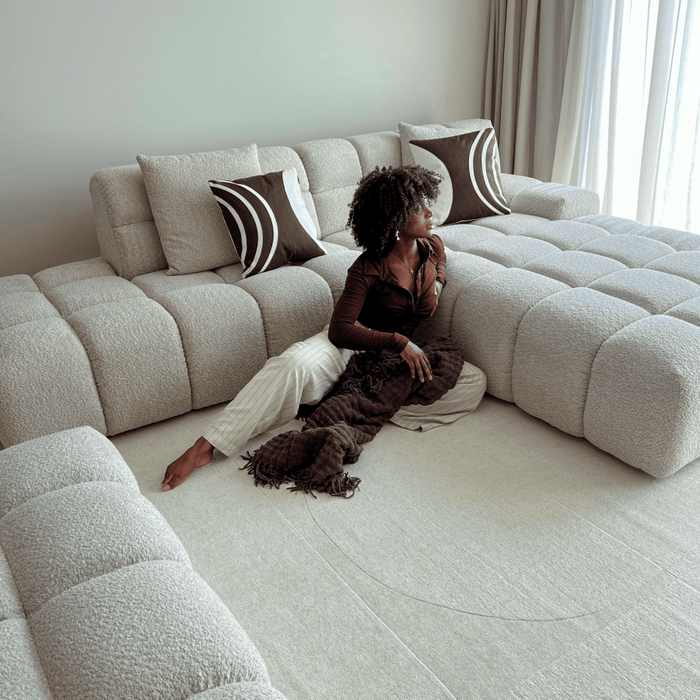 Wollen vloerkleed Twig ivoor|wit - Interieur05 - 160 x 230 cm