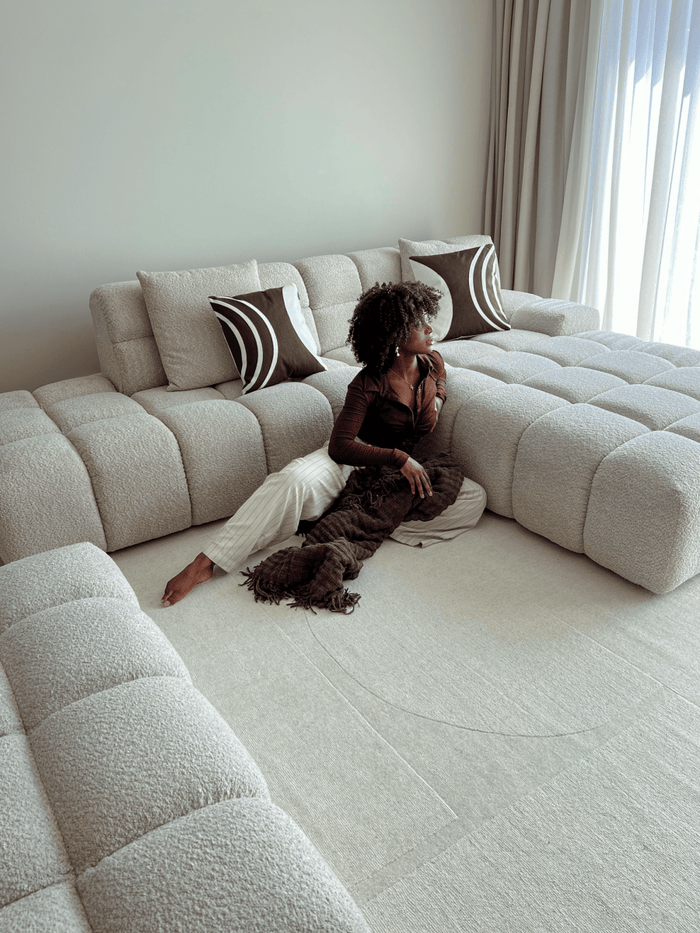 Wollen vloerkleed Twig ivoor|wit - Interieur05 - 160 x 230 cm