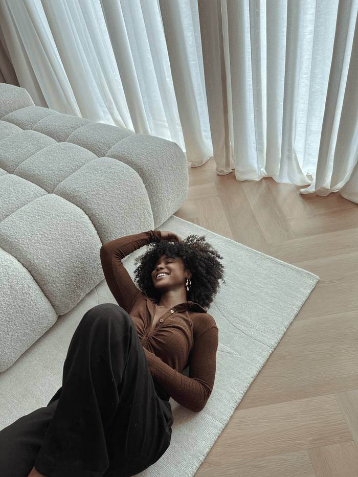 Wollen vloerkleed Twig ivoor|wit - Interieur05 - 160 x 230 cm