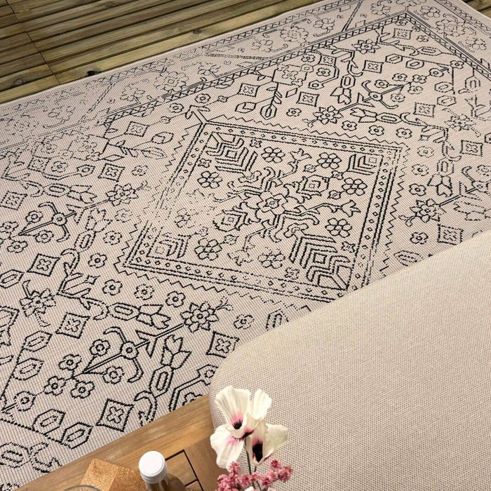 Buitenkleed Nova zwart|wit - Interieur05 - 200 x 290 cm