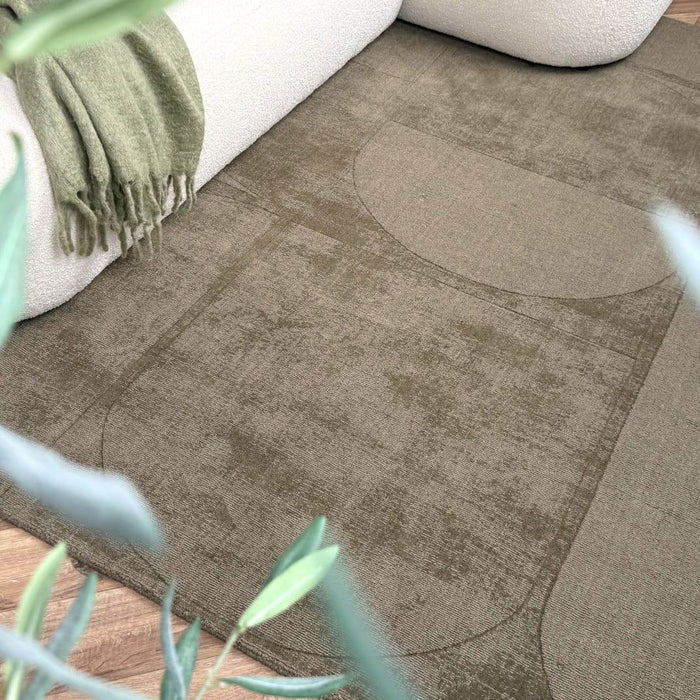 Wollen vloerkleed Twig groen - Interieur05 - 240 x 340 cm