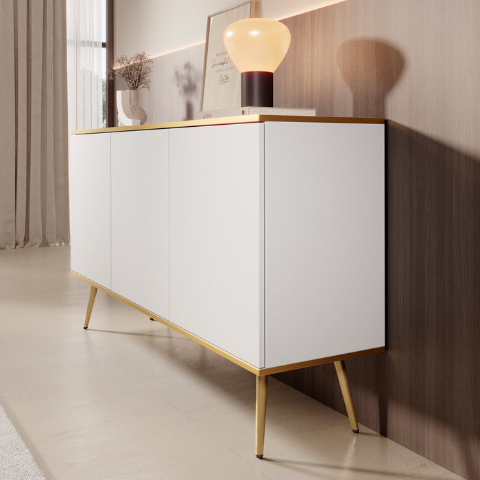 Meubella - Dressoir Orleans - Wit - 160 cm