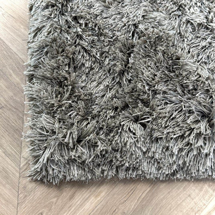 Hoogpolig vloerkleed Nika antraciet polyester - Interieur05