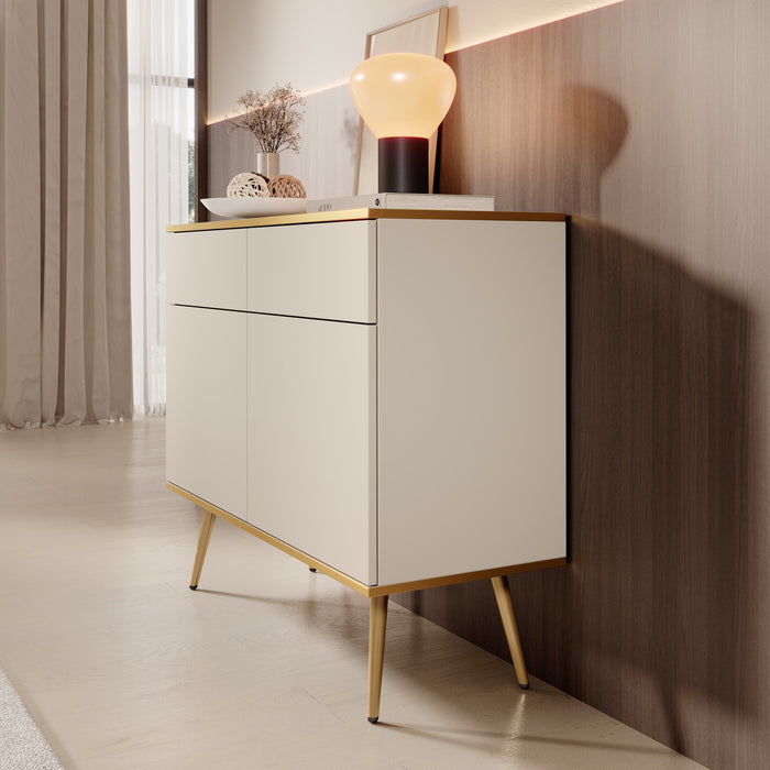 Meubella - Dressoir Orleans - Beige - 107 cm
