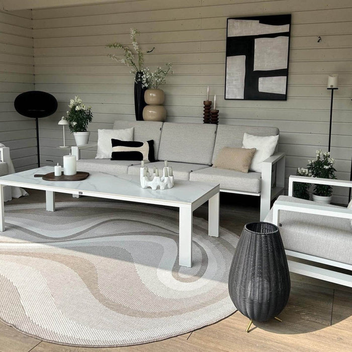 Interieur05 Organisch gevormd buitenkleed Loop Stone Linnen