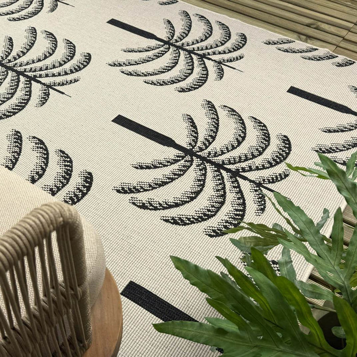 Buitenkleed Oase zwart|wit - Interieur05 - 200 x 290 cm