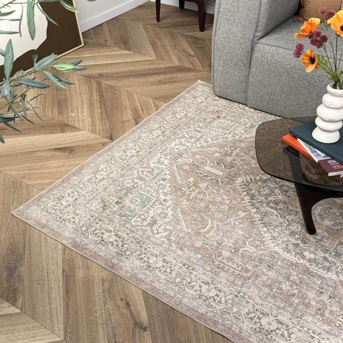 Interieur05 Vintage vloerkleed Ethel Bruin - 290 x 200 cm