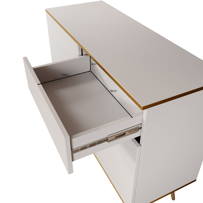 Meubella - Dressoir Orleans - Zwart - 107 cm
