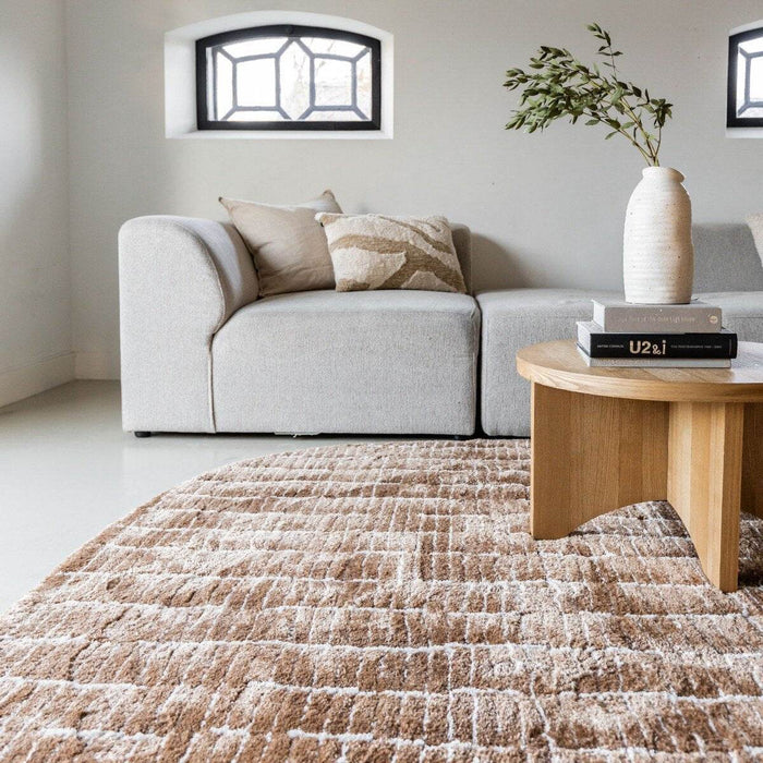 Interieur05 Vloerkleed Rectangle Edge Bruin|Wit - 160 x 230 cm