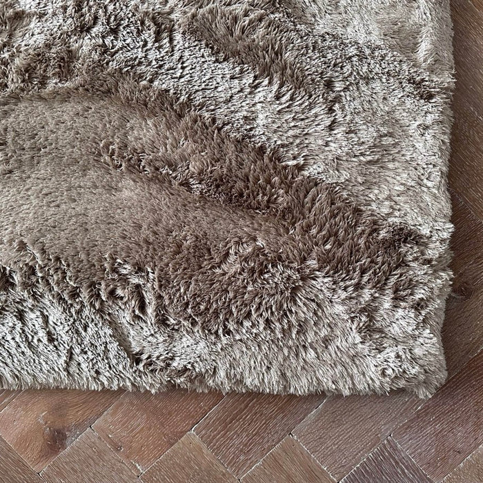 Hoogpolig vloerkleed Odelia bruin|taupe - Interieur05 - 230 x 160 cm