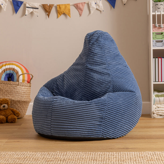 icon Dalton Kinderzitzak - Ribfluweel - Denimblauw