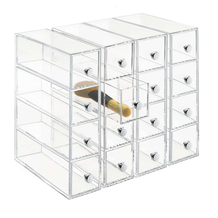 Ladekast, Make-up Organizer, Small, 4 Lades, 6.6 x 17.7 x 25.2 cm, Tra