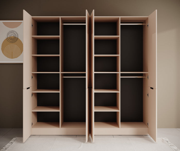 Meubella - Kledingkast Shelton - Beige - 202 cm