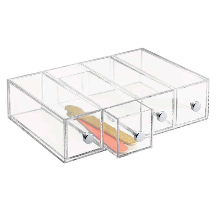 Ladekast, Make-up Organizer, Small, 4 Lades, 6.6 x 17.7 x 25.2 cm, Tra