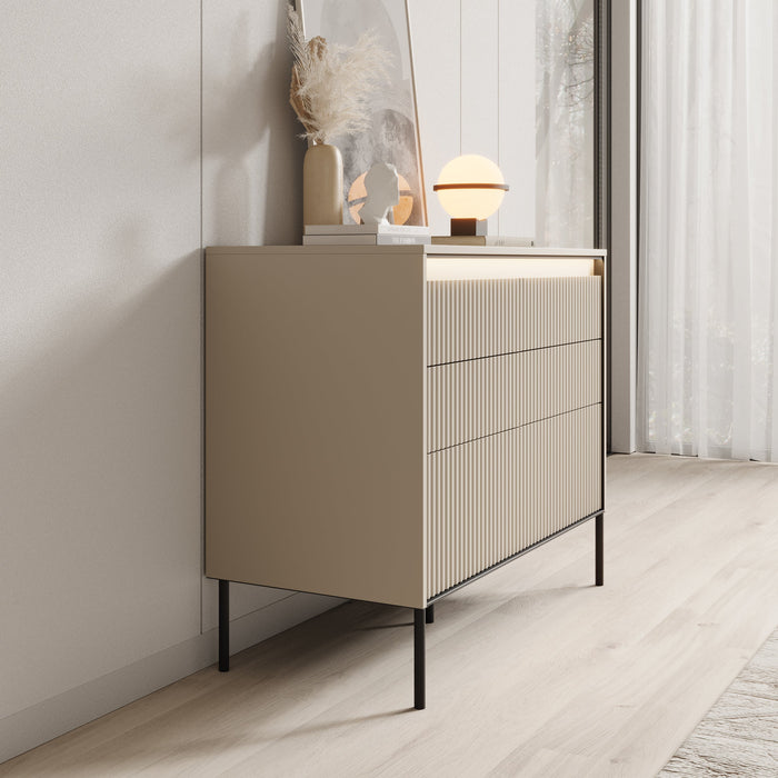 Meubella - Ladekast Timoteo - Beige - 104 cm