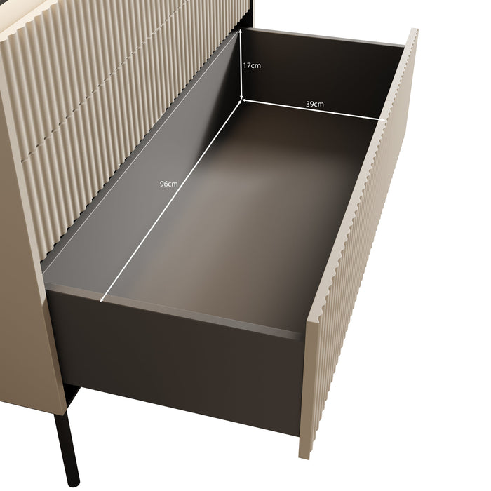 Meubella - Ladekast Timoteo - Beige - 104 cm