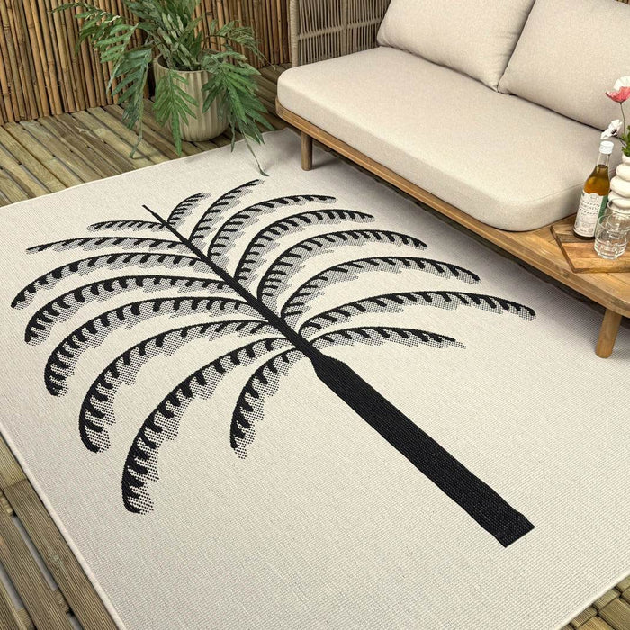 Buitenkleed Breeze zwart|wit - Interieur05 - 160 x 230 cm