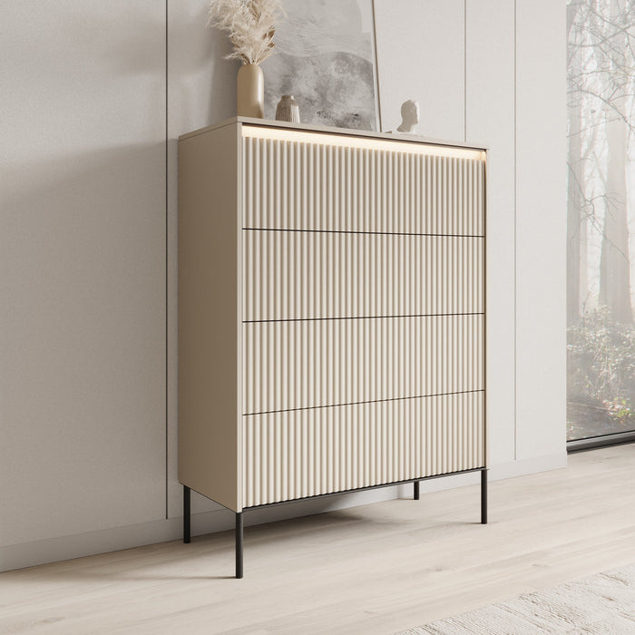 Meubella - Ladekast Timoteo - Beige - 93 cm