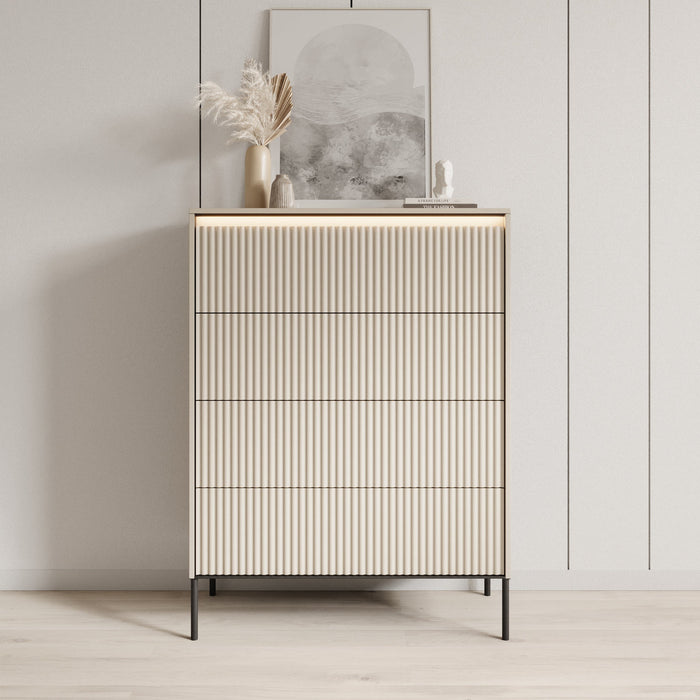 Meubella - Ladekast Timoteo - Beige - 93 cm