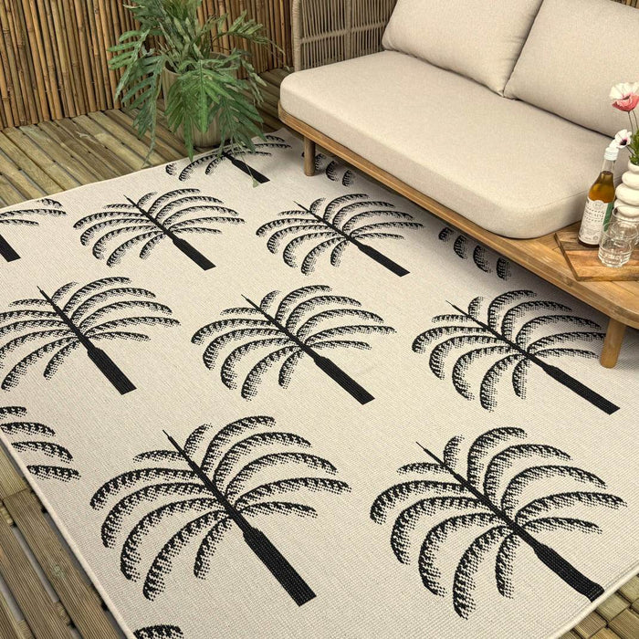 Buitenkleed Oase zwart|wit - Interieur05 - 160 x 230 cm