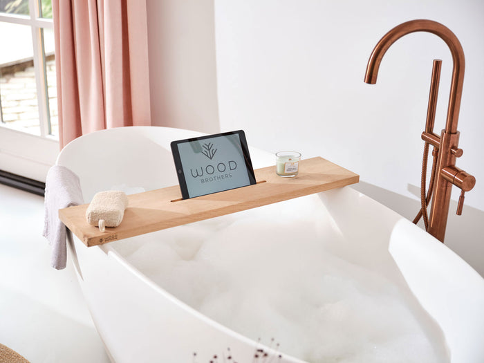 Badplank eiken klei recht 80 x 20 cm - 25 mm