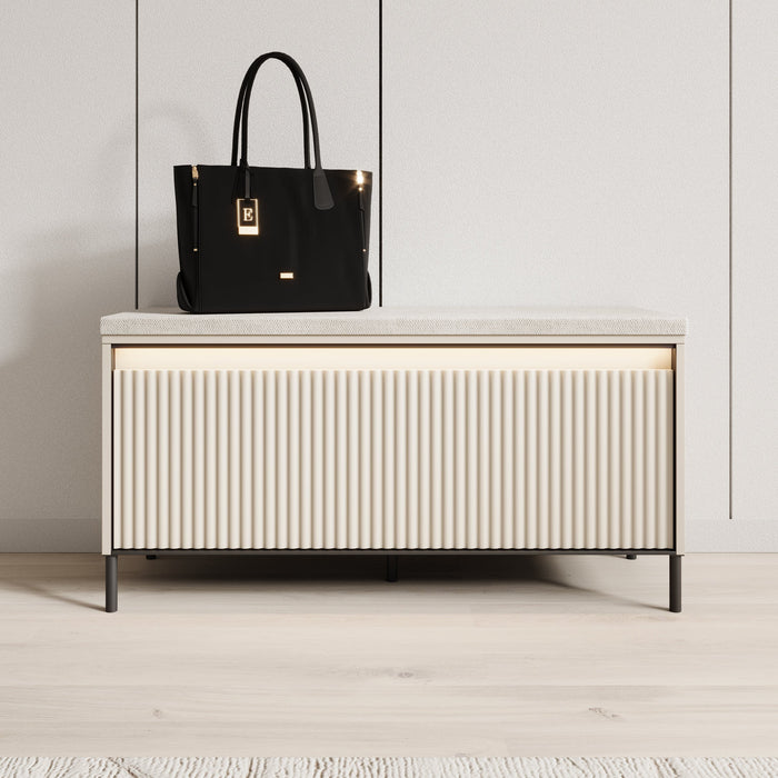 Meubella - Schoenenkast Timoteo - Beige - 101 cm