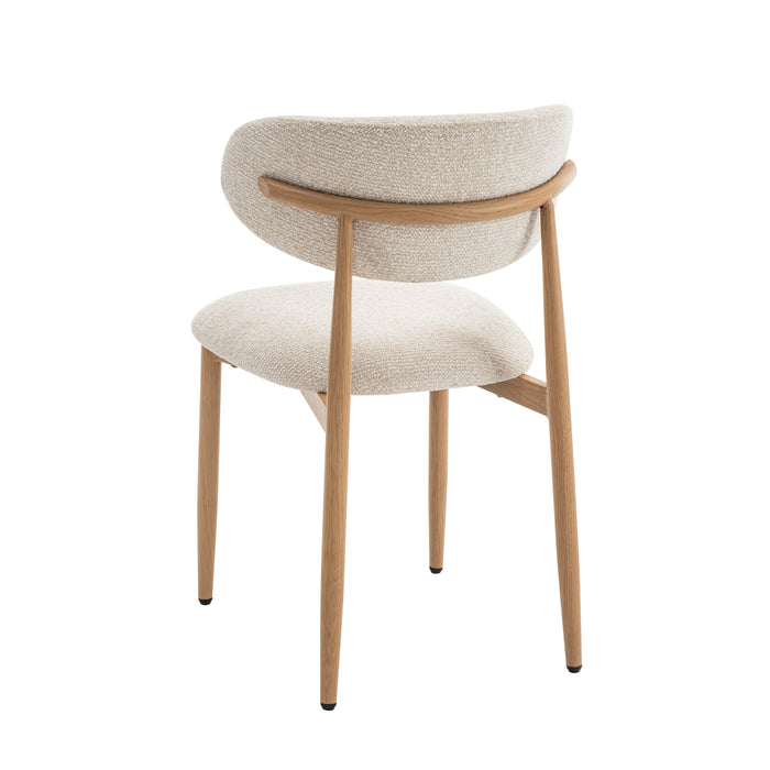 Celia - Eetkamerstoelen Beige Naturel Set van 2