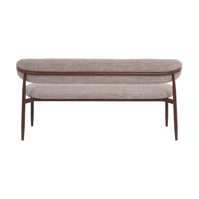 Giga Meubel - Eetkamerbank - Taupe|Walnoot - 160x55x77cm - Alexia