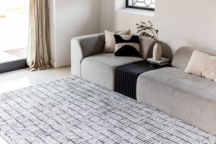 Interieur05 Vloerkleed Rectangle Creme wit|Zwart - 200 x 290 cm