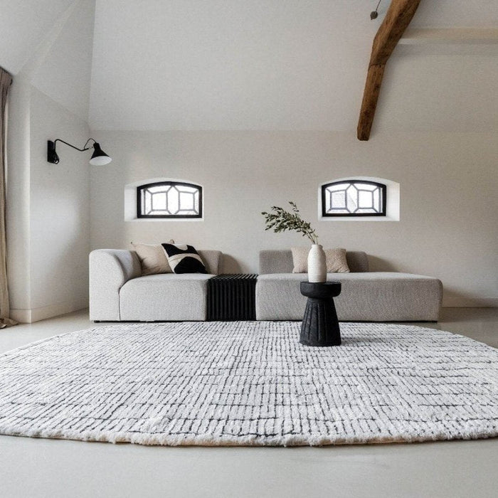 Interieur05 Vloerkleed Rectangle Edge Creme wit|Zwart - 200 x 290 cm